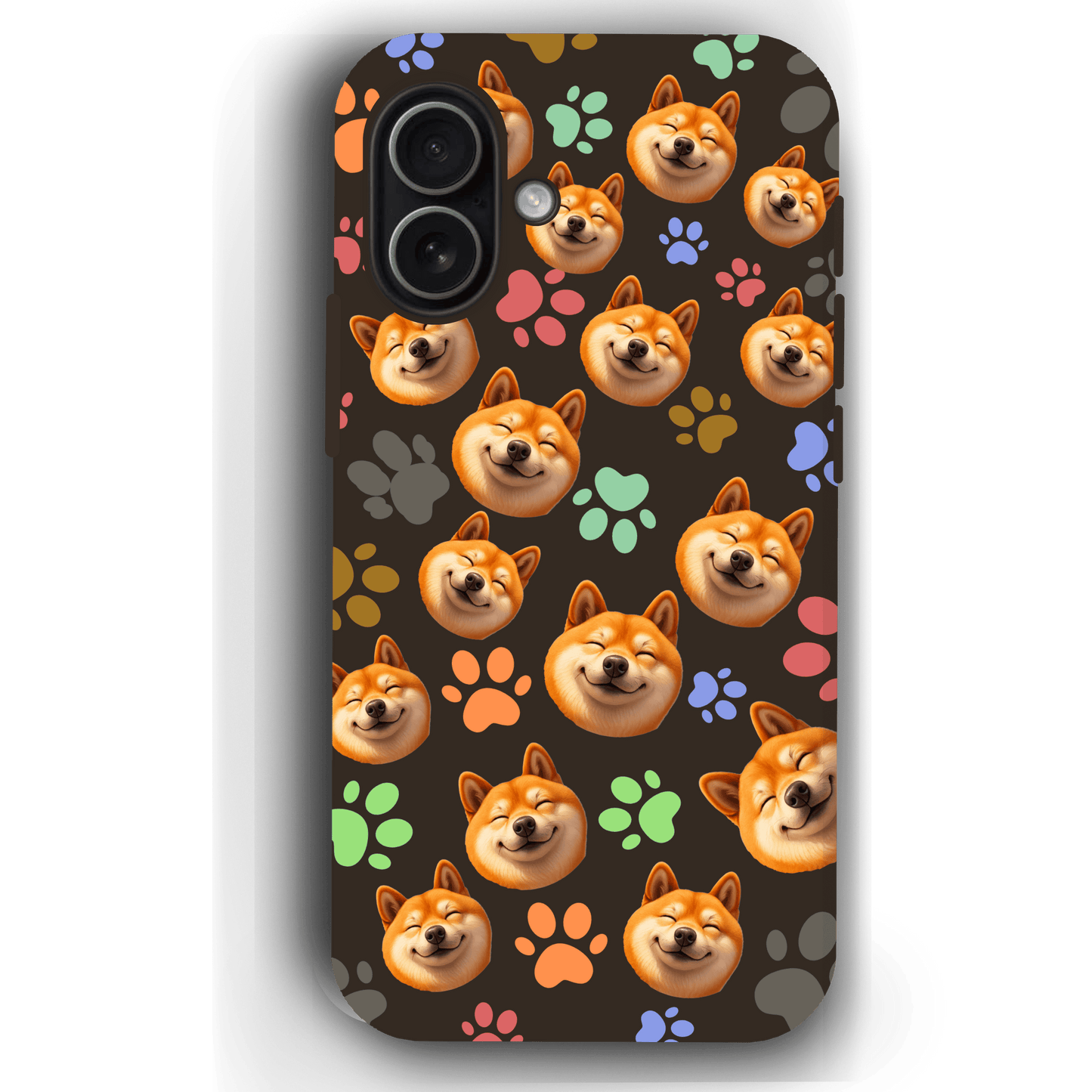 Custom Pet Phone Case for iPhone 17/ 17 Air/ 17 Pro/ 17 Pro Max by YingMart, Personalized Pet Portrait Cover with Paw, Heart, Fish & Bone Symbols