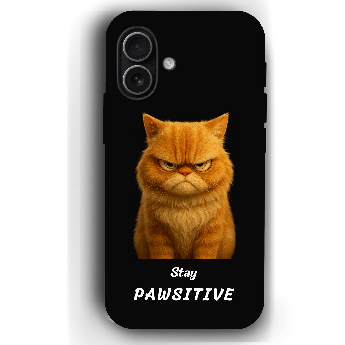 Stay Pawsitive Custom Pet Phone Case for iPhone 17 by YingMart – Personalized Animal Portrait, Protective Cover, for Pet Lovers.