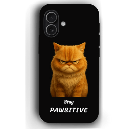 Stay Pawsitive Custom Pet Phone Case for iPhone 17 by YingMart – Personalized Animal Portrait, Protective Cover, for Pet Lovers.