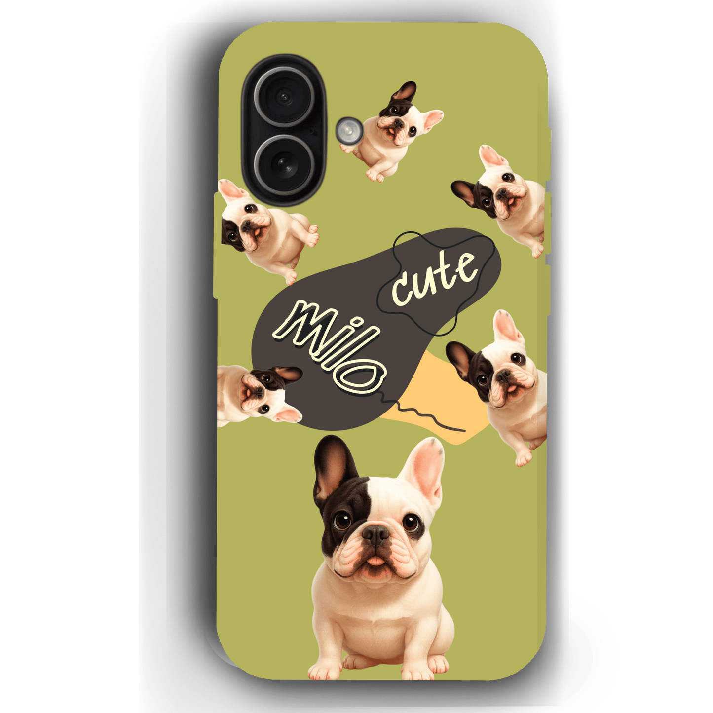 “Milo Cute” Design Custom Pet iPhone 17 Case by YingMart - Personalized Animal Portrait, Protective Cover for Pet Lovers