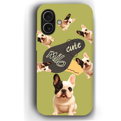 “Milo Cute” Design Custom Pet iPhone 17 Case by YingMart - Personalized Animal Portrait, Protective Cover for Pet Lovers