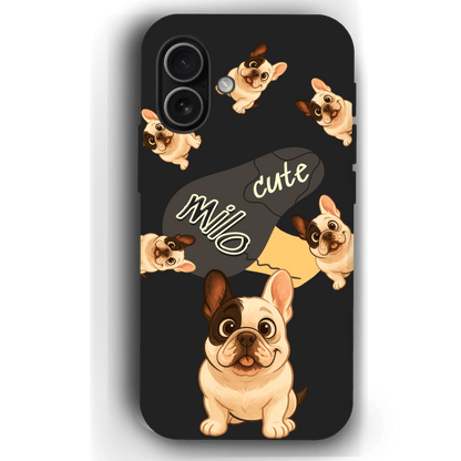 “Milo Cute” Design Custom Pet iPhone 17 Case by YingMart - Personalized Animal Portrait, Protective Cover for Pet Lovers