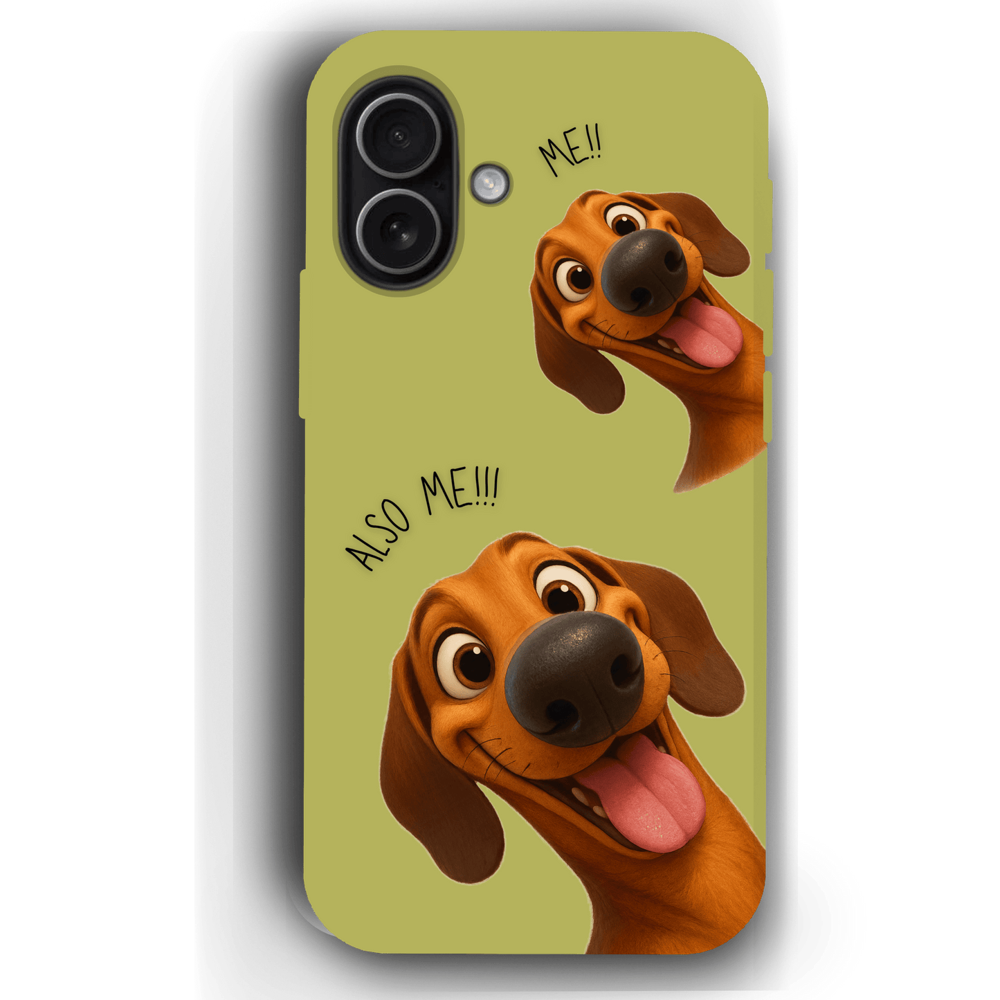 "Also Me" Design Custom Pet iPhone 17 Case – 4 Colors & 4 Patterns by YingMart, Personalized Pet Portrait Protective Cover for Dog Lovers