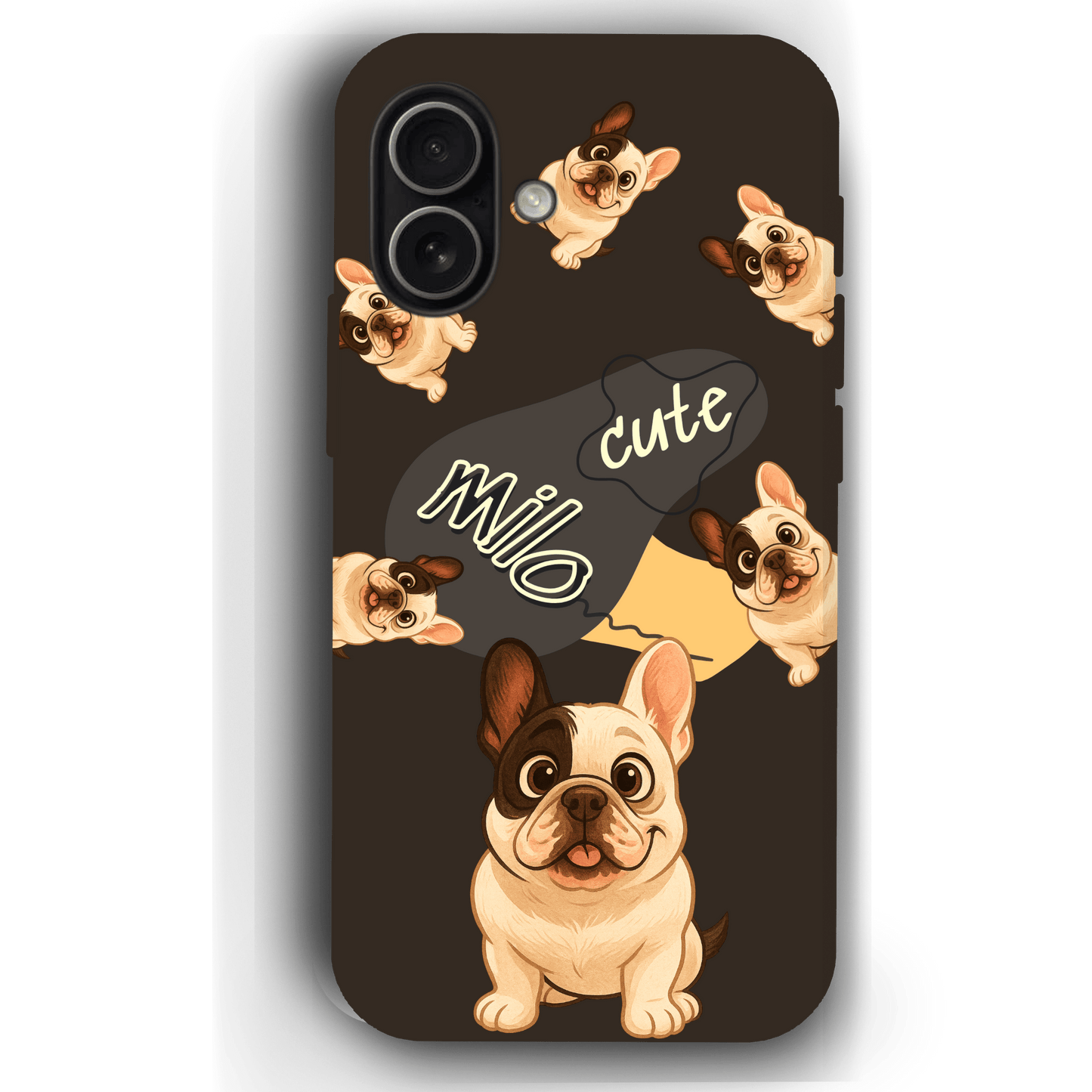 “Milo Cute” Design Custom Pet iPhone 17 Case by YingMart - Personalized Animal Portrait, Protective Cover for Pet Lovers