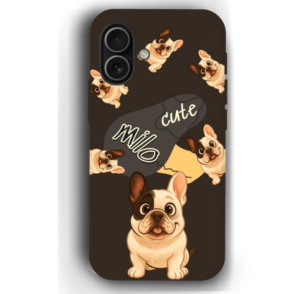 “Milo Cute” Design Custom Pet iPhone 17 Case by YingMart - Personalized Animal Portrait, Protective Cover for Pet Lovers