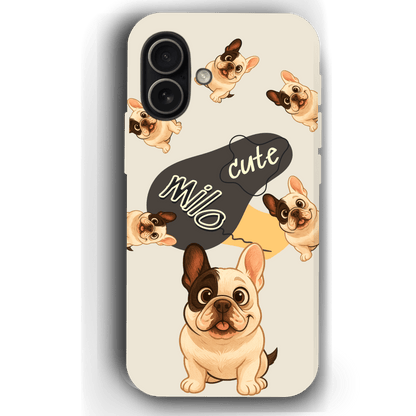 “Milo Cute” Design Custom Pet iPhone 17 Case by YingMart - Personalized Animal Portrait, Protective Cover for Pet Lovers