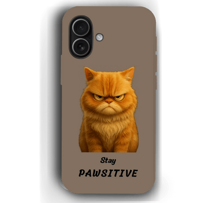 Stay Pawsitive Custom Pet Phone Case for iPhone 17 by YingMart – Personalized Animal Portrait, Protective Cover, for Pet Lovers.