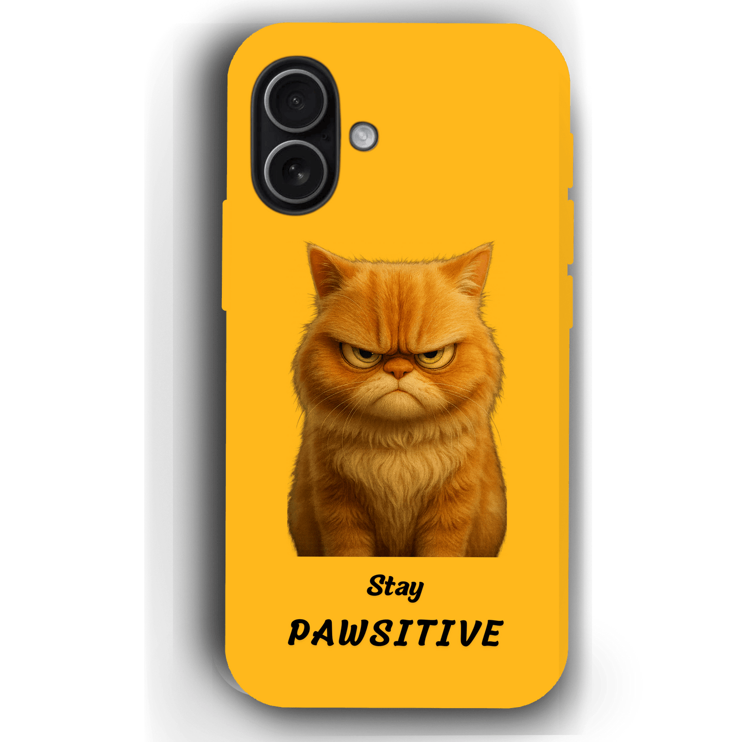 Stay Pawsitive Custom Pet Phone Case for iPhone 17 by YingMart – Personalized Animal Portrait, Protective Cover, for Pet Lovers.