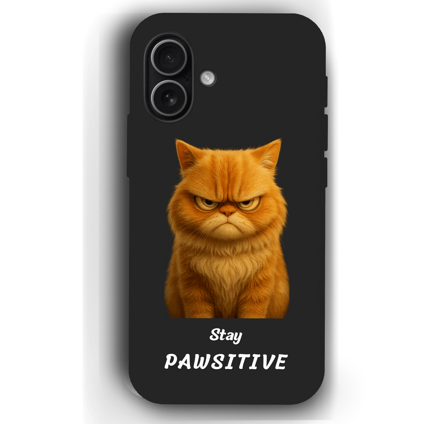 Stay Pawsitive Custom Pet Phone Case for iPhone 17 by YingMart – Personalized Animal Portrait, Protective Cover, for Pet Lovers.
