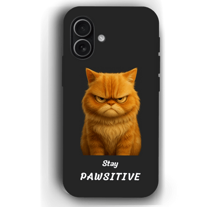 Stay Pawsitive Custom Pet Phone Case for iPhone 17 by YingMart – Personalized Animal Portrait, Protective Cover, for Pet Lovers.