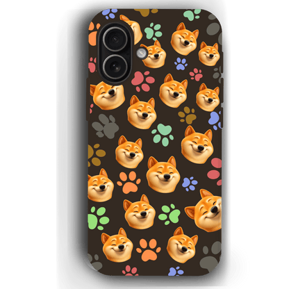 Custom Pet Phone Case for iPhone 17/ 17 Air/ 17 Pro/ 17 Pro Max by YingMart, Personalized Pet Portrait Cover with Paw, Heart, Fish & Bone Symbols