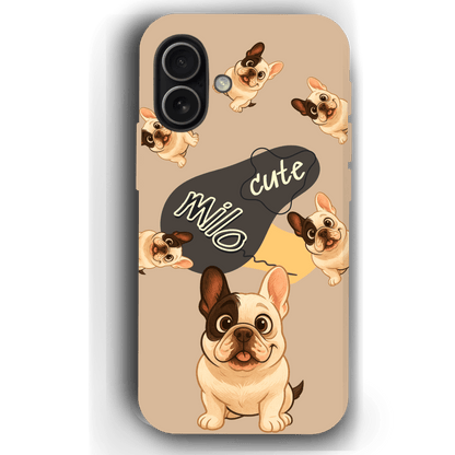 “Milo Cute” Design Custom Pet iPhone 17 Case by YingMart - Personalized Animal Portrait, Protective Cover for Pet Lovers