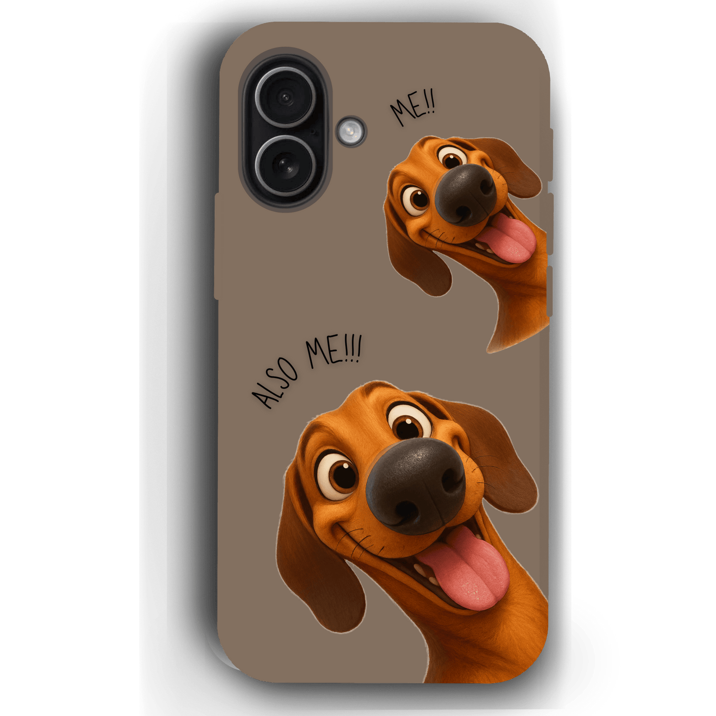 "Also Me" Design Custom Pet iPhone 17 Case – 4 Colors & 4 Patterns by YingMart, Personalized Pet Portrait Protective Cover for Dog Lovers