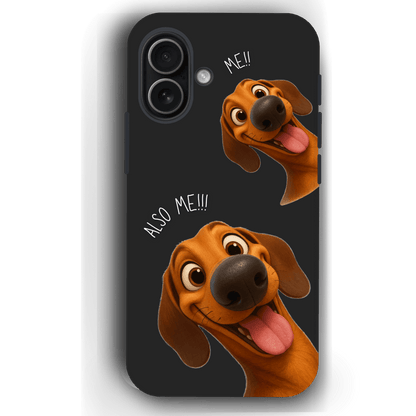 "Also Me" Design Custom Pet iPhone 17 Case – 4 Colors & 4 Patterns by YingMart, Personalized Pet Portrait Protective Cover for Dog Lovers