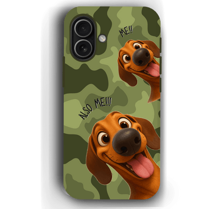 "Also Me" Design Custom Pet iPhone 17 Case – 4 Colors & 4 Patterns by YingMart, Personalized Pet Portrait Protective Cover for Dog Lovers