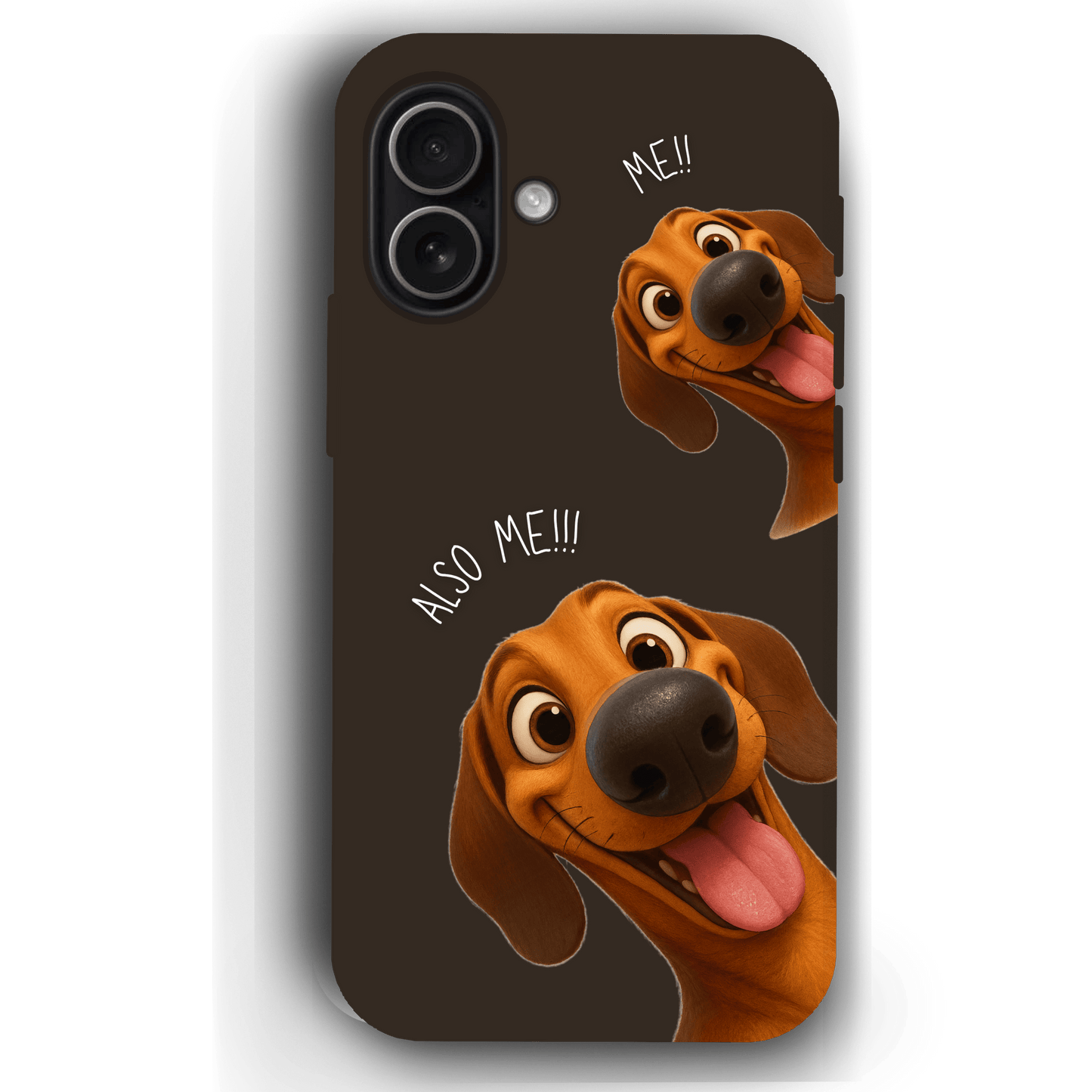 "Also Me" Design Custom Pet iPhone 17 Case – 4 Colors & 4 Patterns by YingMart, Personalized Pet Portrait Protective Cover for Dog Lovers
