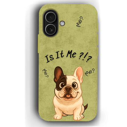 “Is It Me?” Design Custom Pet iPhone 17 Case by YingMart – Personalized Funny Portrait Design, Perfect Gift for Pet Lovers