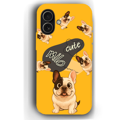 “Milo Cute” Design Custom Pet iPhone 17 Case by YingMart - Personalized Animal Portrait, Protective Cover for Pet Lovers