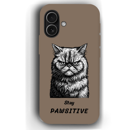 Stay Pawsitive Custom Pet Phone Case for iPhone 17 by YingMart – Personalized Animal Portrait, Protective Cover, for Pet Lovers.