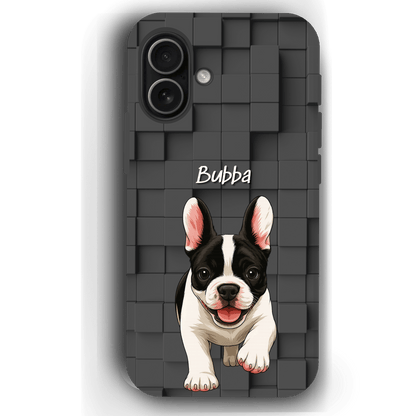 Custom Pet Phone Case for iPhone 17 by YingMart – Personalized Photo Cover with Pet Image & Name, Protective Case for Pet Lovers