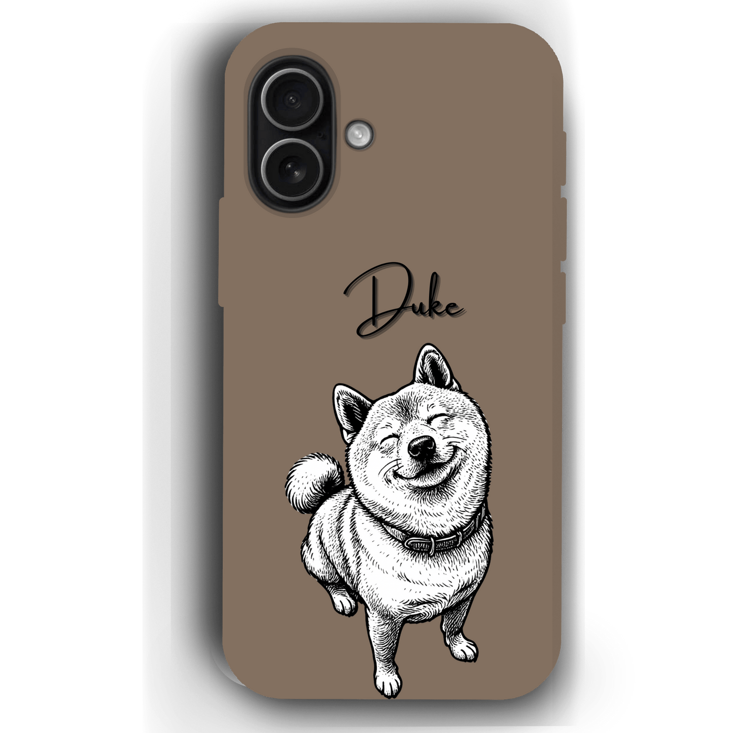 Custom Black & White Pet Phone Case for iPhone 17 by YingMart – Custom Photo Personalized Pet Line Art Design with Pet Name