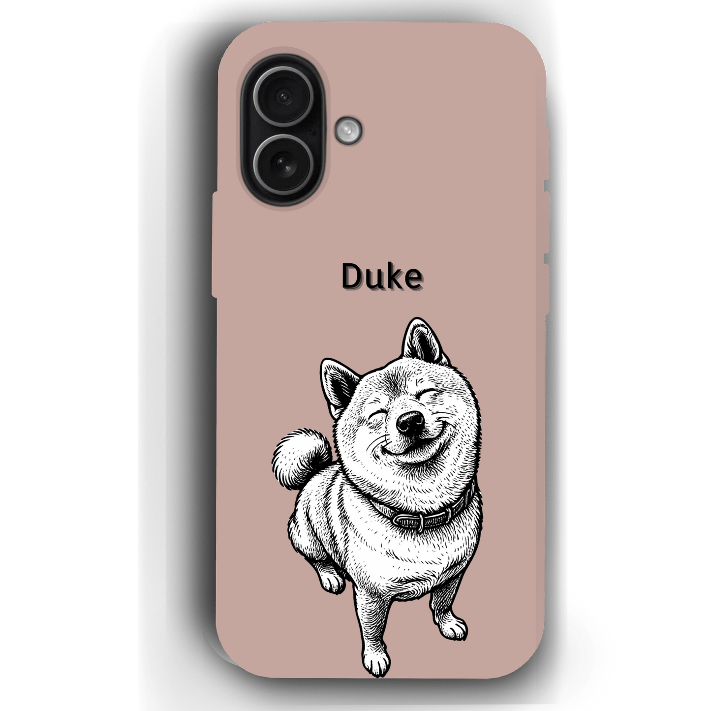 Custom Black & White Pet Phone Case for iPhone 17 by YingMart – Custom Photo Personalized Pet Line Art Design with Pet Name