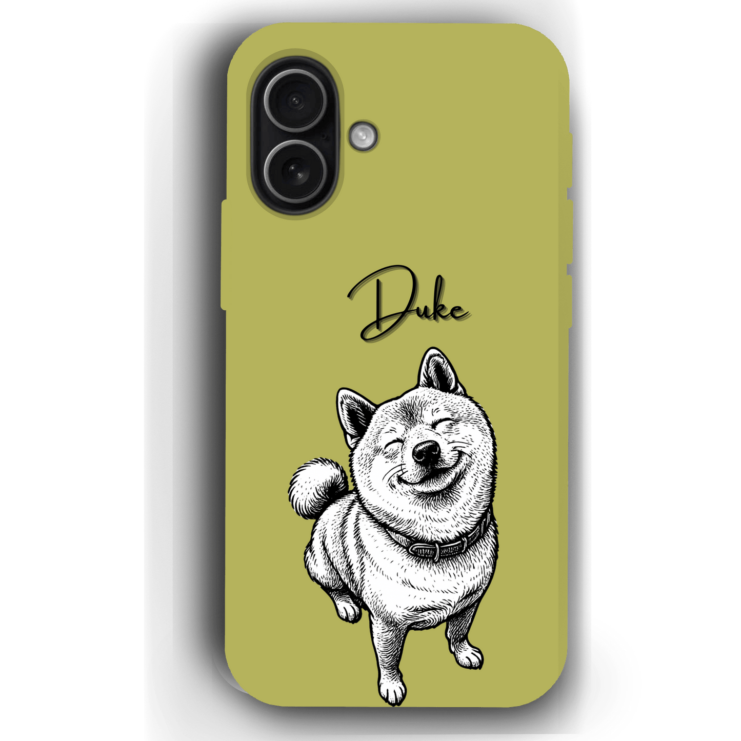 Custom Black & White Pet Phone Case for iPhone 17 by YingMart – Custom Photo Personalized Pet Line Art Design with Pet Name
