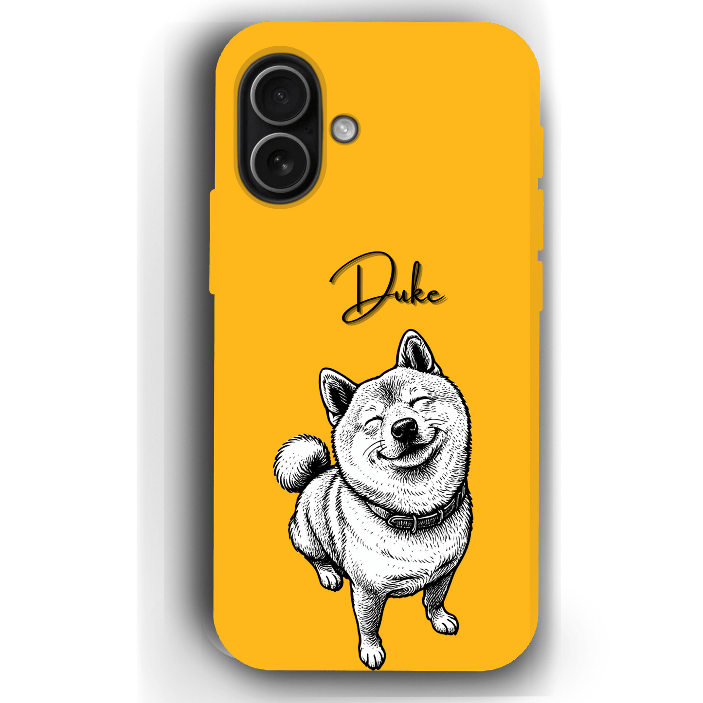 Custom Black & White Pet Phone Case for iPhone 17 by YingMart – Custom Photo Personalized Pet Line Art Design with Pet Name