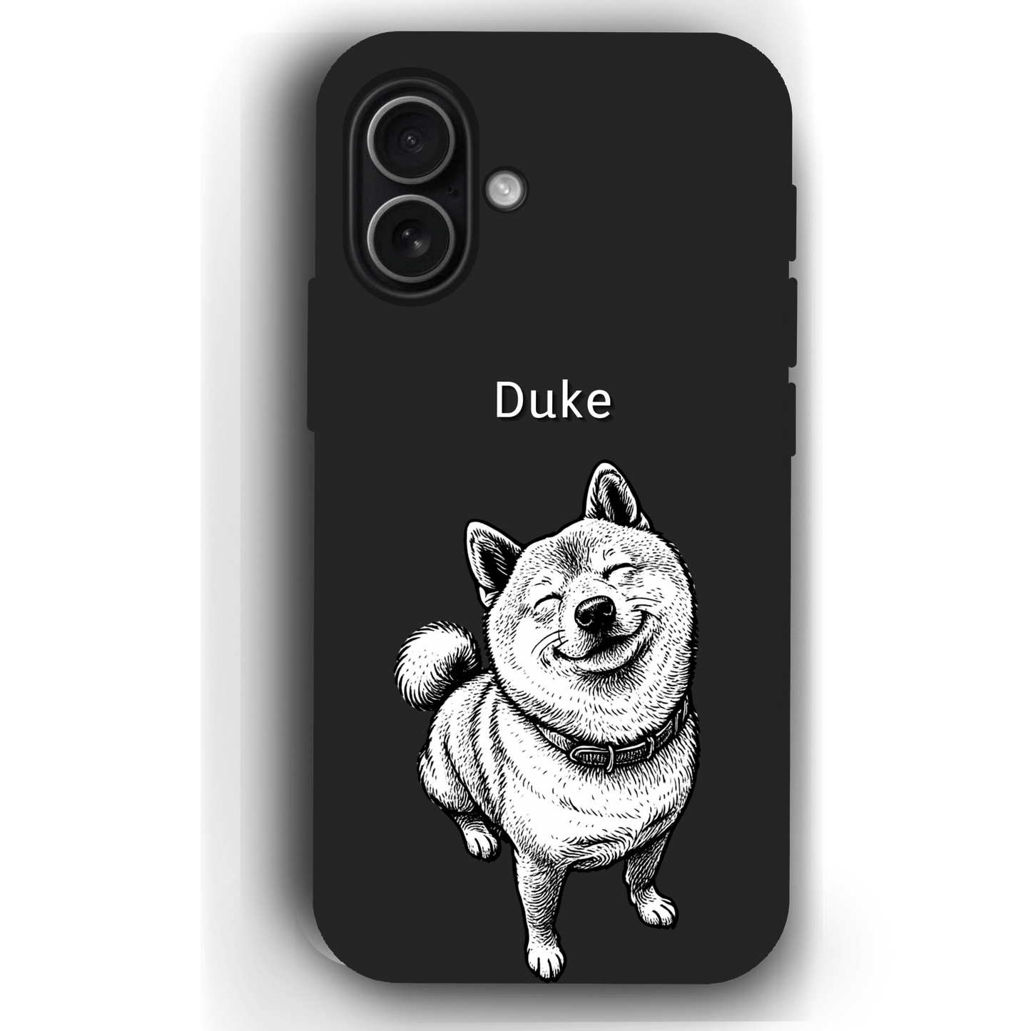Custom Black & White Pet Phone Case for iPhone 17 by YingMart – Custom Photo Personalized Pet Line Art Design with Pet Name