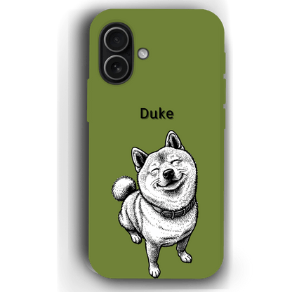 Custom Black & White Pet Phone Case for iPhone 17 by YingMart – Custom Photo Personalized Pet Line Art Design with Pet Name