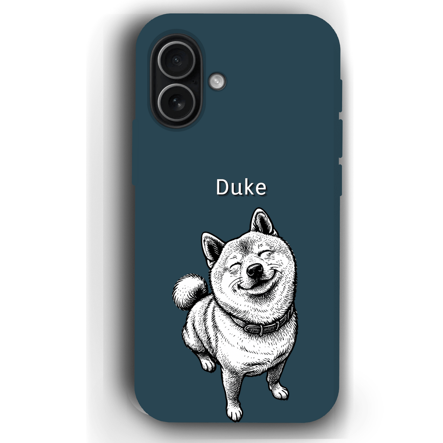 Custom Black & White Pet Phone Case for iPhone 17 by YingMart – Custom Photo Personalized Pet Line Art Design with Pet Name