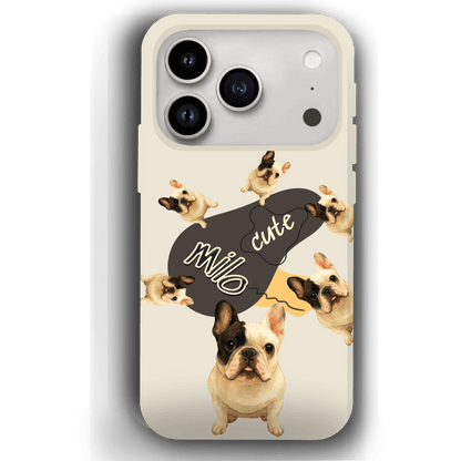 “Milo Cute” Design Custom Pet iPhone 17 Case by YingMart - Personalized Animal Portrait, Protective Cover for Pet Lovers