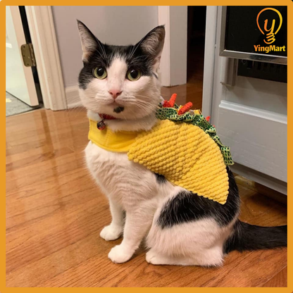 Hamburger Outfit For Cats & Dogs Funny Cute Scary Halloween Cosplay Pet Costume Hat Shirt Suit