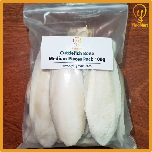 Natural Medium Ocean Cuttlefish Bone Pack 100g, Friendly Calcium Supplement For Birds | Reptiles | Tortoise | Parrot  | Parakeet | Casting Jewelry