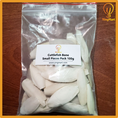 Natural Small Ocean Cuttlefish Bone Pack 100g, Friendly Calcium Supplement For Bird | Parrot | Snail | Teriumtanks | Reptiles | Worms | Tortoise