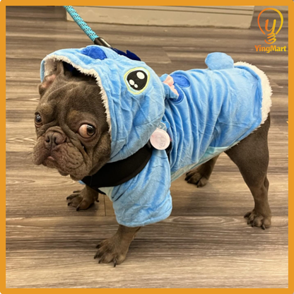 Stitch Pet Costume Jumpsuit for Cats Warm Autumn Winter Cute Halloween Cosplay Dog Outfit