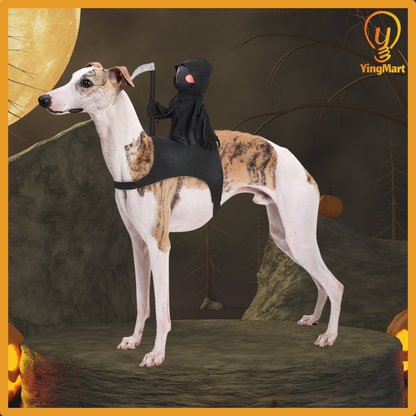 Dark Knight Pet Costume Dog Cat Halloween Cosplay Outfit Cute Rider Shirt for Small Large Pets