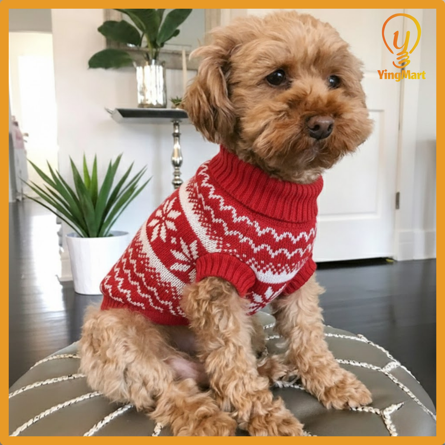 Winter Snowflake Pet Sweater Warm Knit Clothes for Small Dogs Cats Christmas Outfit
