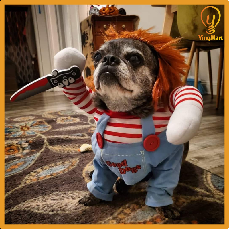 Outfit Set Medium Large Bulldog Pug Funny Novelty Cute Scary Halloween Dog Costume Cosplay