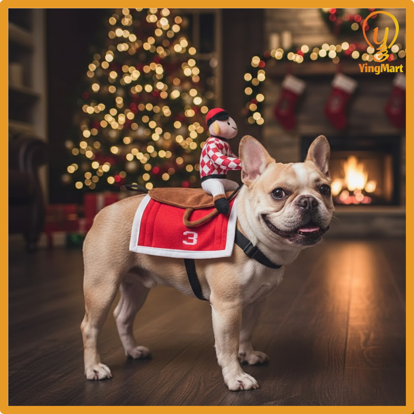 Santa Claus Riding Pet Costume for Small Dogs Cats Christmas Flannel Outfit Winter Hoodie