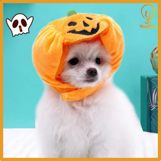 Pet Cat Dog Pumpkin Hat Halloween Ghost Festival Decoration Headwear Supplies Costume