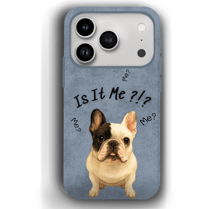 “Is It Me?” Design Custom Pet iPhone 17 Case by YingMart – Personalized Funny Portrait Design, Perfect Gift for Pet Lovers