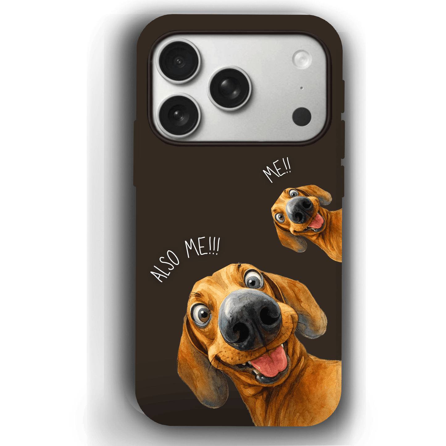 "Also Me" Design Custom Pet iPhone 17 Case – 4 Colors & 4 Patterns by YingMart, Personalized Pet Portrait Protective Cover for Dog Lovers