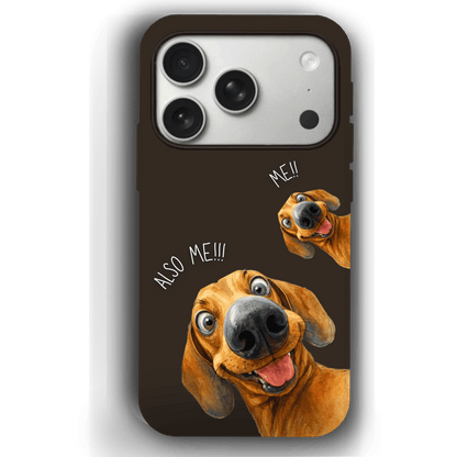 "Also Me" Design Custom Pet iPhone 17 Case – 4 Colors & 4 Patterns by YingMart, Personalized Pet Portrait Protective Cover for Dog Lovers
