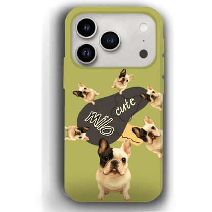 “Milo Cute” Design Custom Pet iPhone 17 Case by YingMart - Personalized Animal Portrait, Protective Cover for Pet Lovers