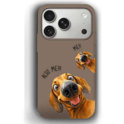 "Also Me" Design Custom Pet iPhone 17 Case – 4 Colors & 4 Patterns by YingMart, Personalized Pet Portrait Protective Cover for Dog Lovers