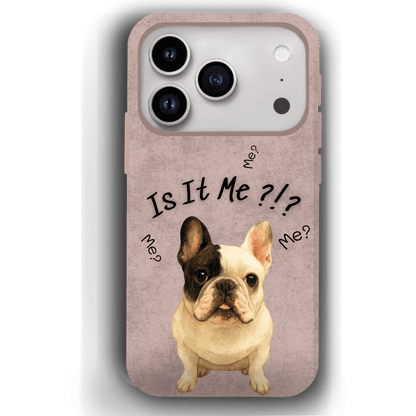 “Is It Me?” Design Custom Pet iPhone 17 Case by YingMart – Personalized Funny Portrait Design, Perfect Gift for Pet Lovers