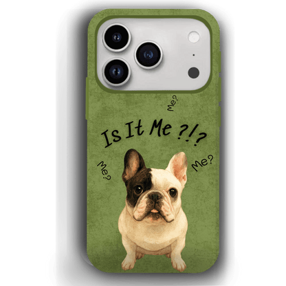 “Is It Me?” Design Custom Pet iPhone 17 Case by YingMart – Personalized Funny Portrait Design, Perfect Gift for Pet Lovers