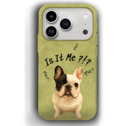 “Is It Me?” Design Custom Pet iPhone 17 Case by YingMart – Personalized Funny Portrait Design, Perfect Gift for Pet Lovers