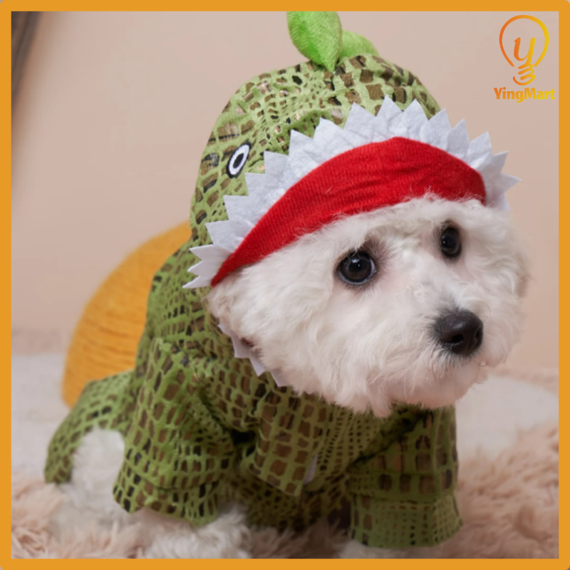 Pet Outfit Puppies Cats Dinosaur Crocodile Hoodie Halloween Dog Costume Small Medium Large Cosplay